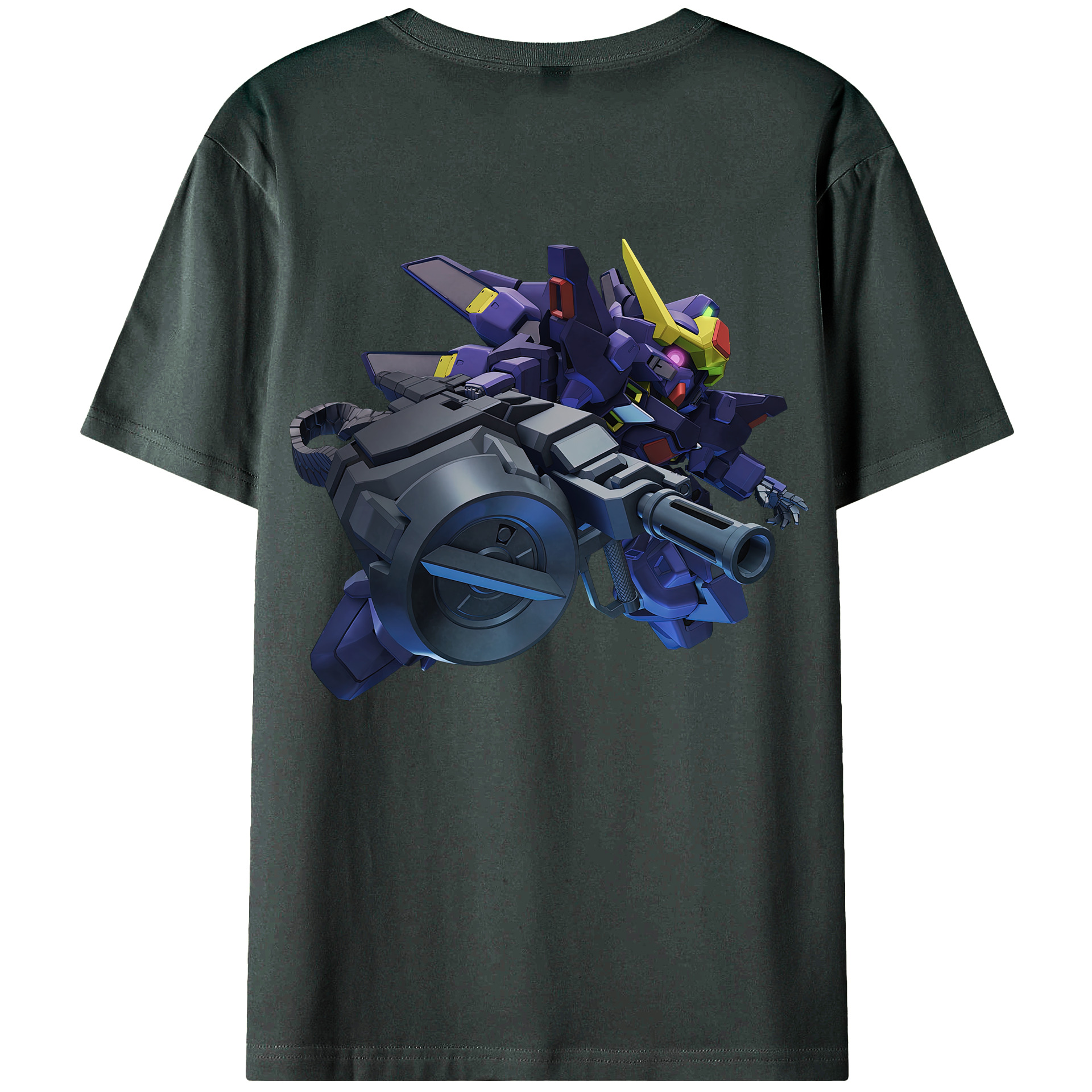 （画像用） 機動戦士ガンダム Mobile Suit Gundam 綿100％ メンズ半袖Tシャツ（バックプリント） 通気性